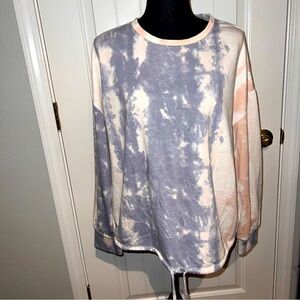 Brushed Size XXL - Tie Dye Sweatshirt. Blue, White and Pink